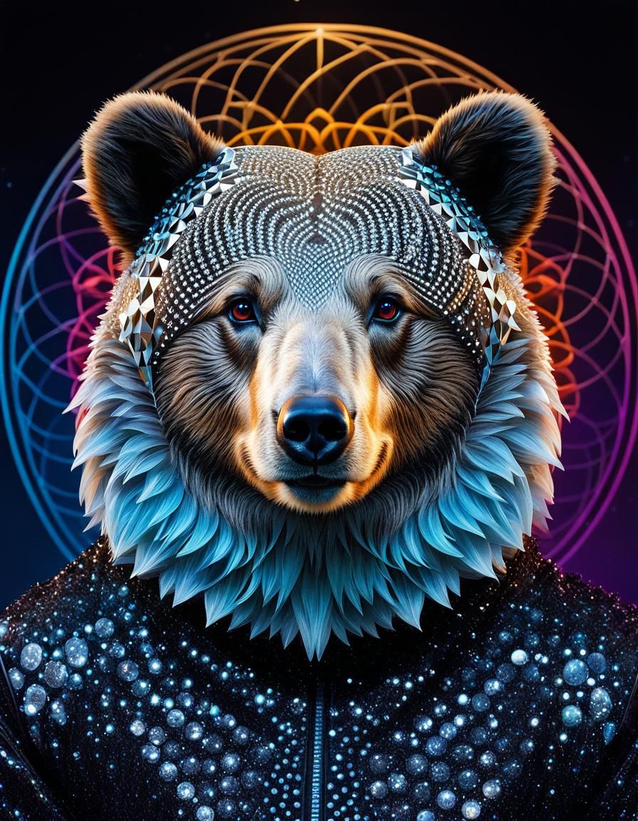 Hyperfashion Bear in Sintered Selenite Style