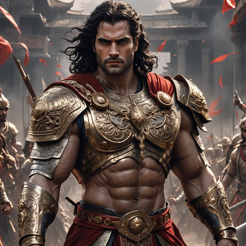 Karna from Mahabharata in 3D Anime Art