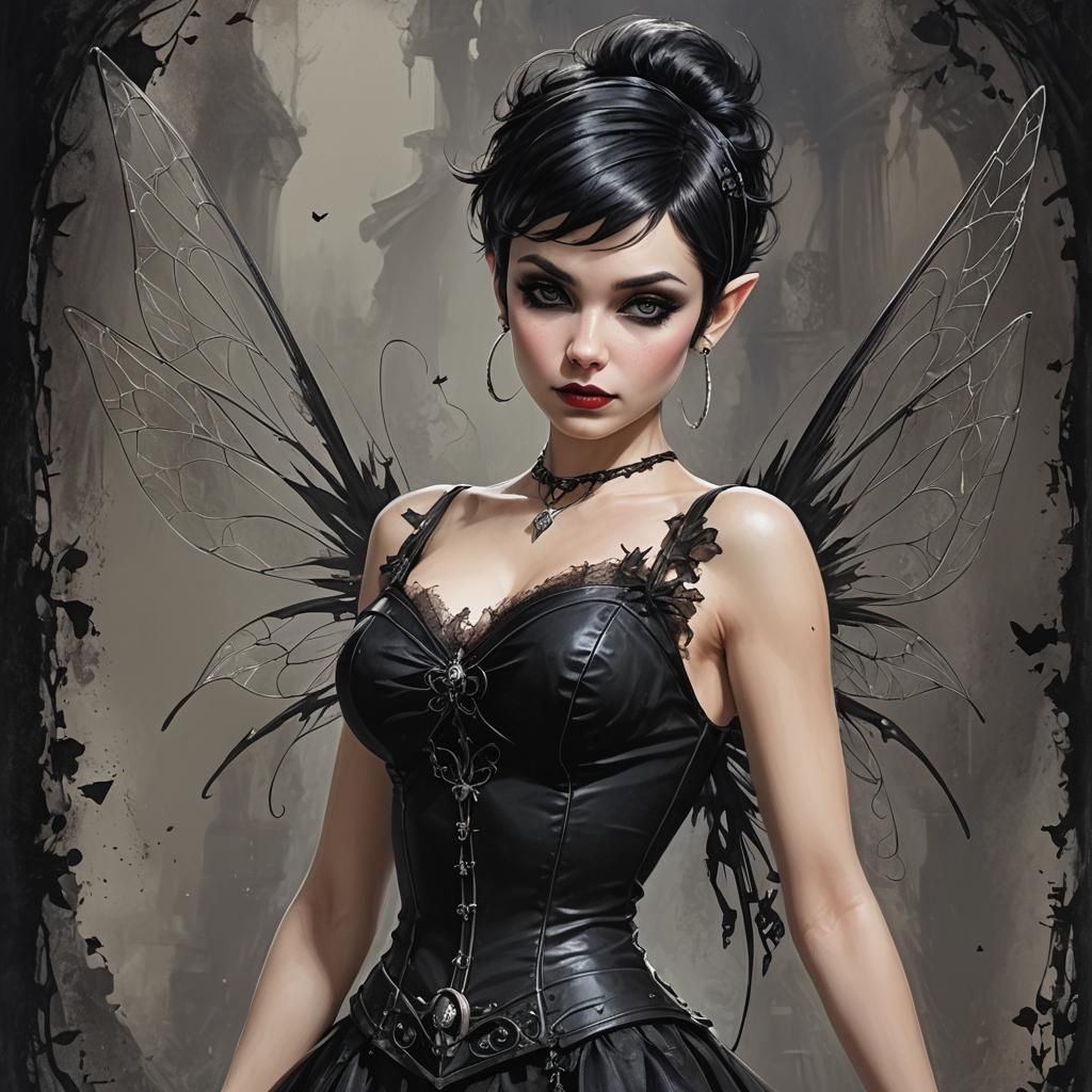 Gothic Tinkerbell: Sensual Pixie Masterpiece