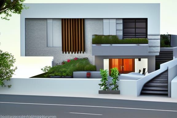 Detailed Realistic Modern House in 4K