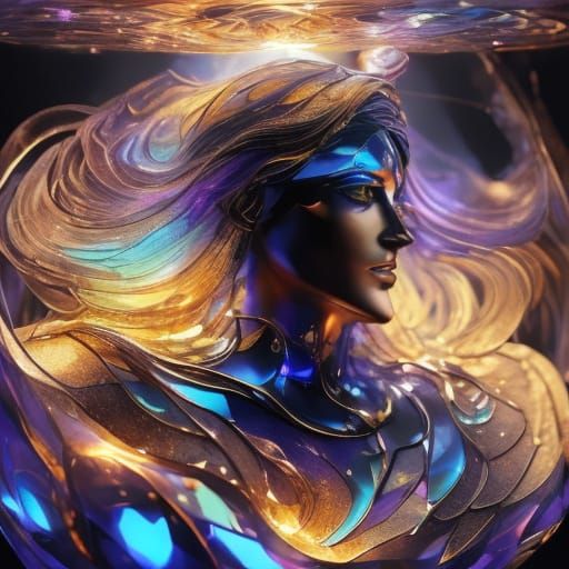 Intricate Metallic Rings with Iridescent Textures