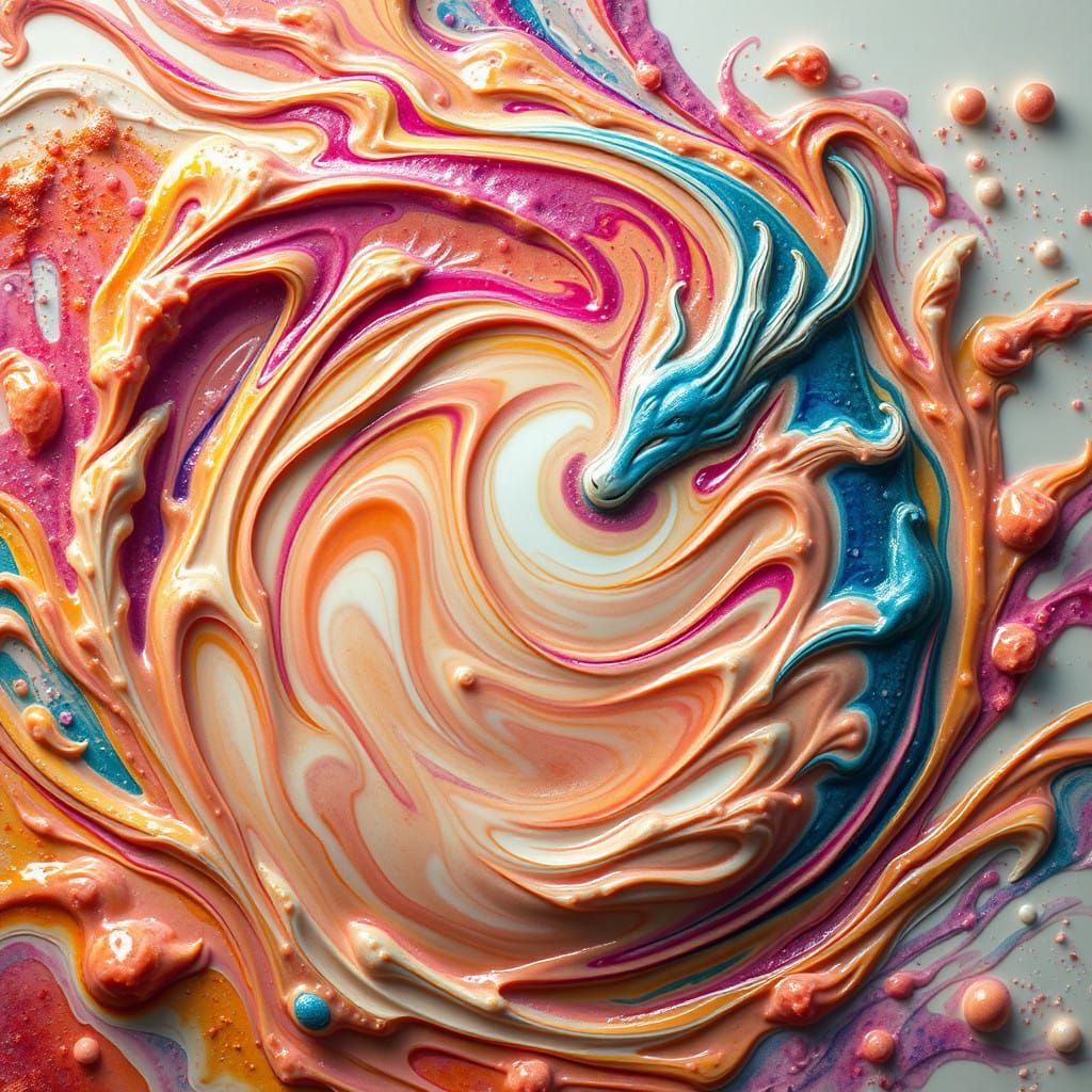 Ethereal Latte Art in Unreal Engine 5 Style