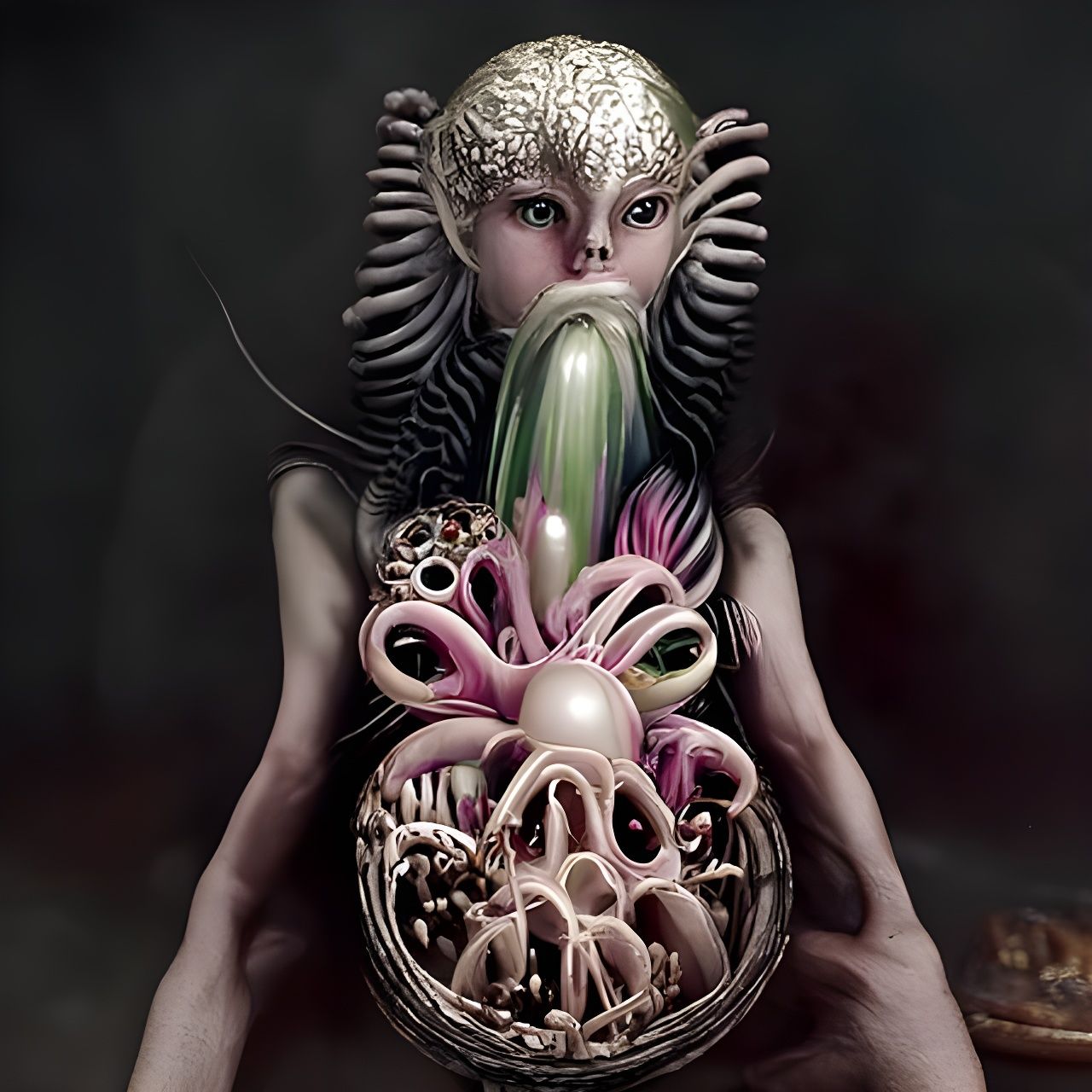 Alien Aesthetic Rendered in a Maximalist Style