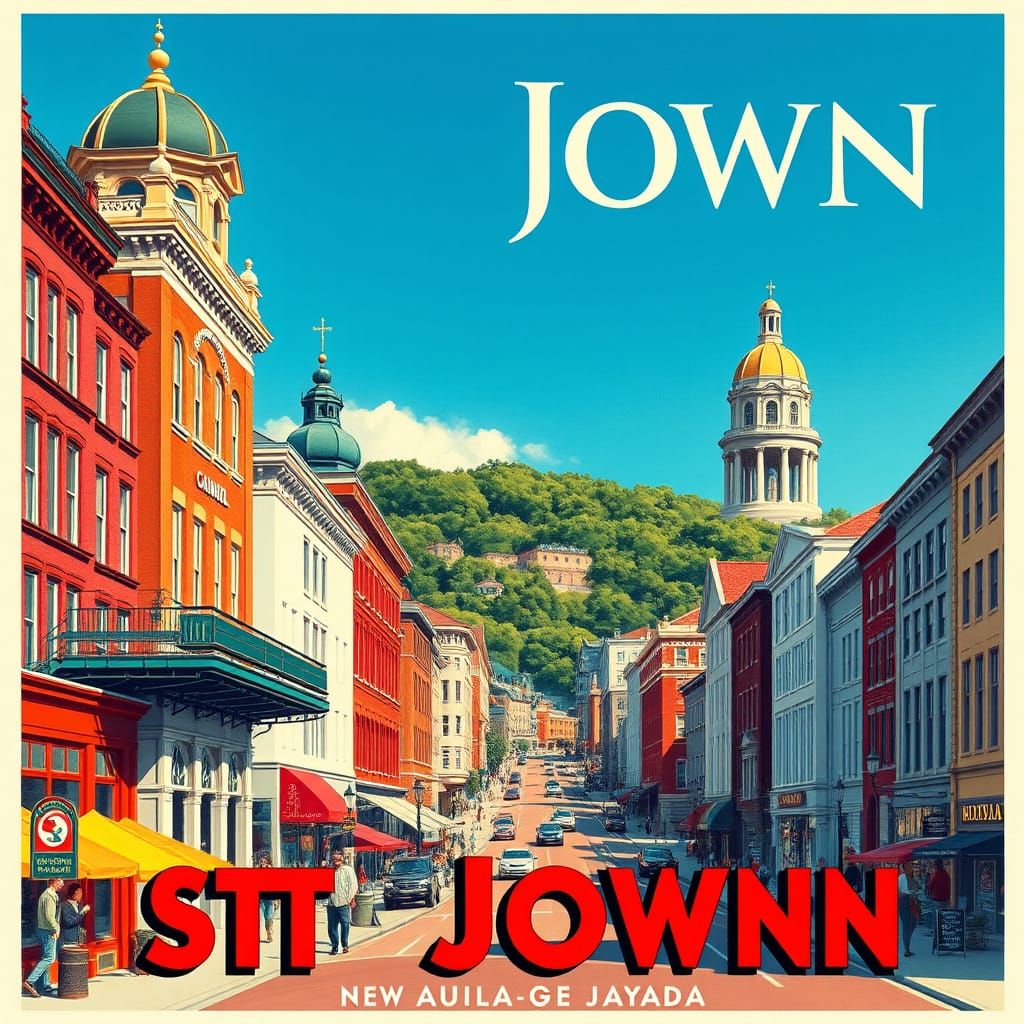 Vintage Travel Poster of St. John's, Newfoundland