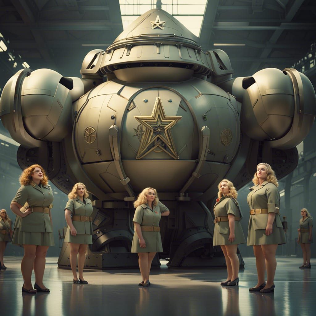 Robots Supervised by ATS Figures: Detailed Matte Painting