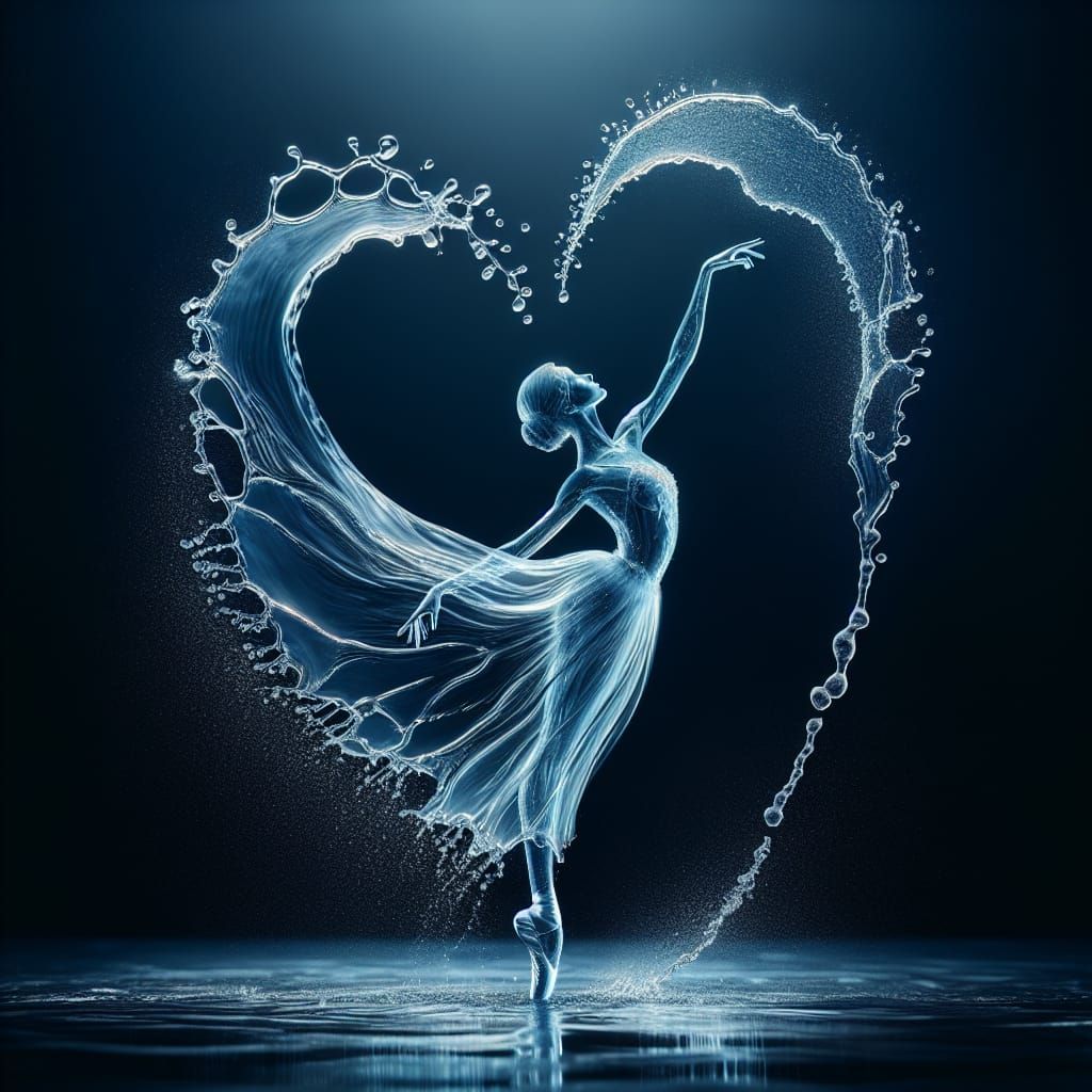 Ethereal Water Ballerina Mid-Arabesque Fine Art Photograph