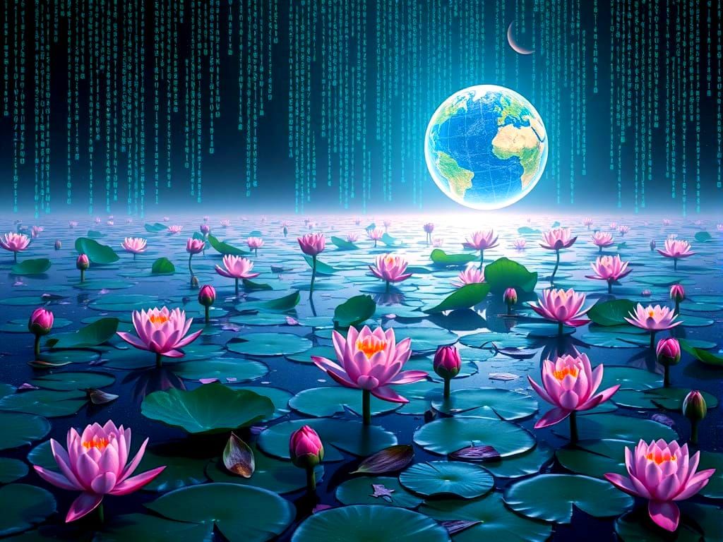 Magical Dystopia: Matrix Code Meets Monet