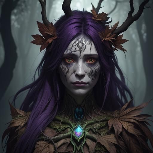 Blighted Treant Portrait in Dark Fantasy Style