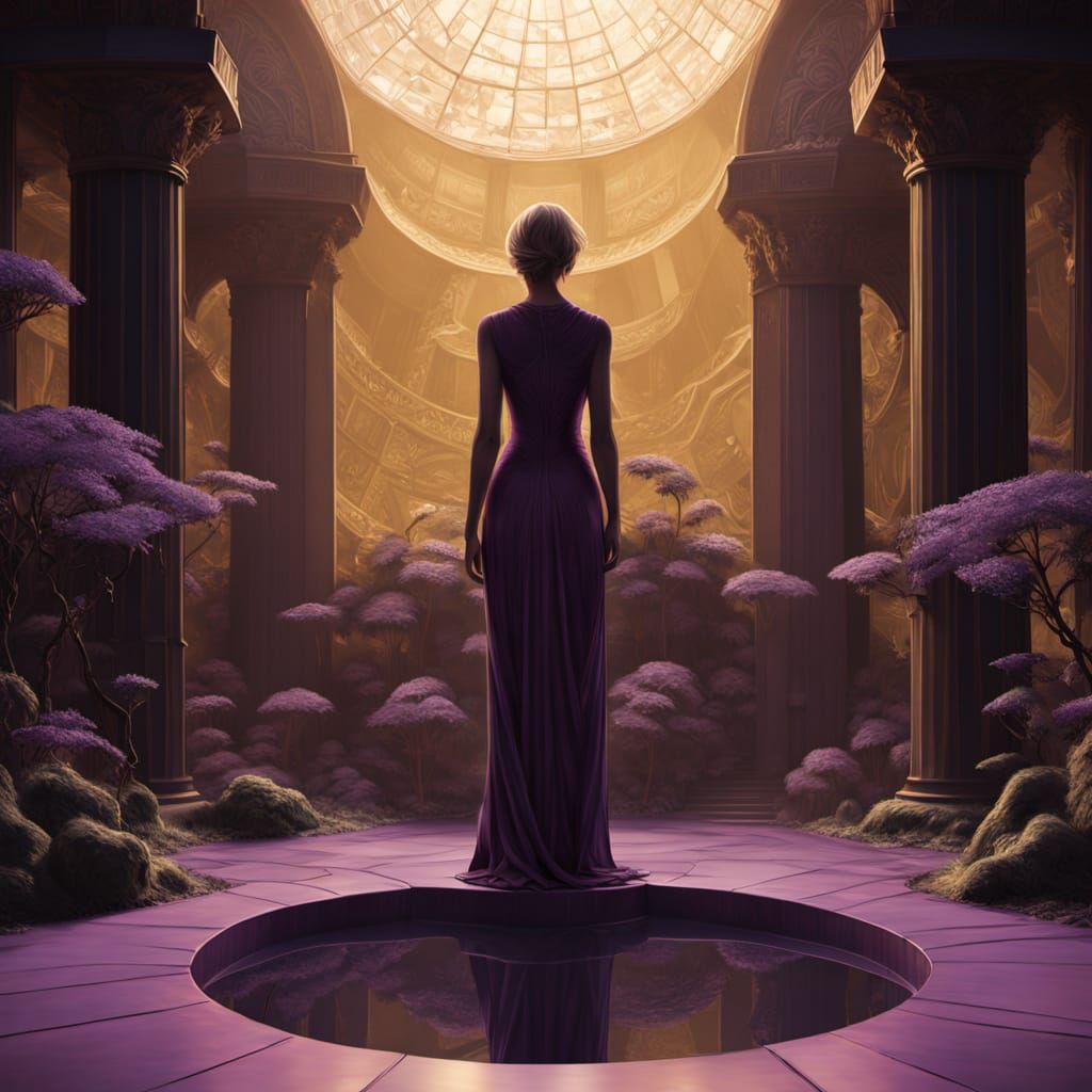 Surreal Angel of Death in a Dark Fantasy Landscape