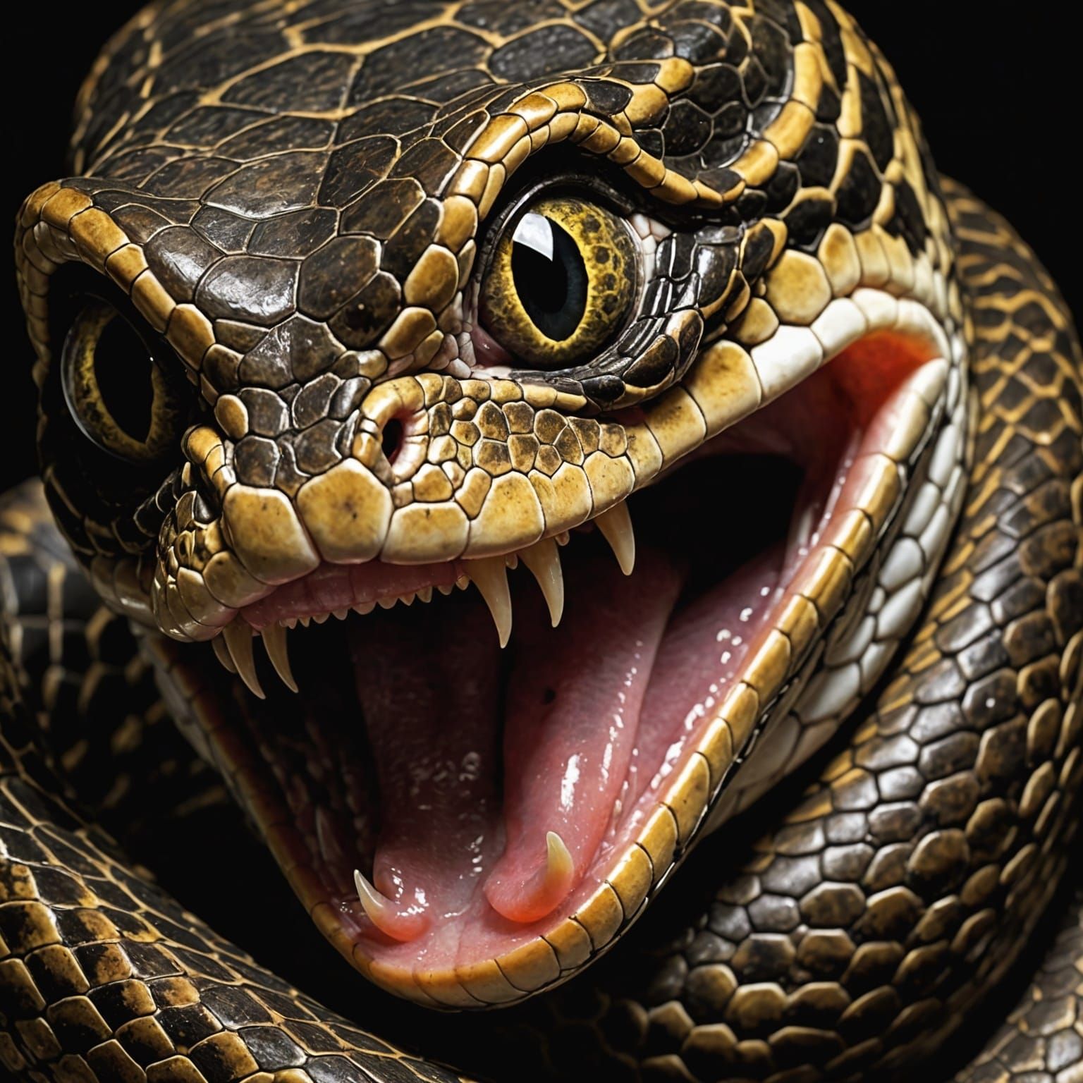 Hypnotic Snake Portrait in High Definition