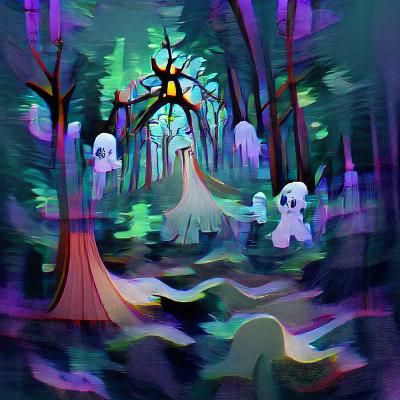 Eerie Forest Landscape