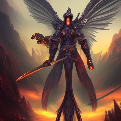 Guardian Angel Knight with Reaper Scythe