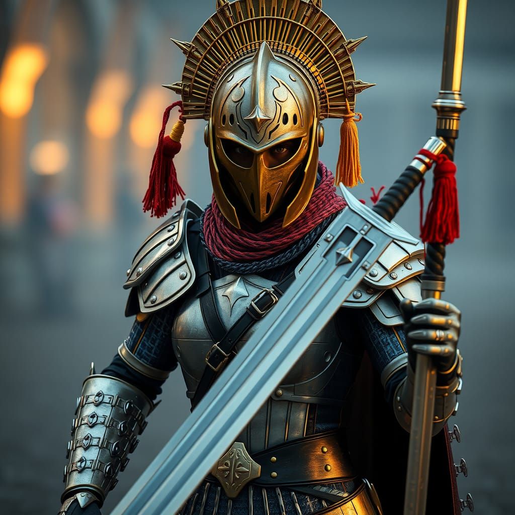 Italian Swordswoman in Mecha Templar Armor, Unreal Engine