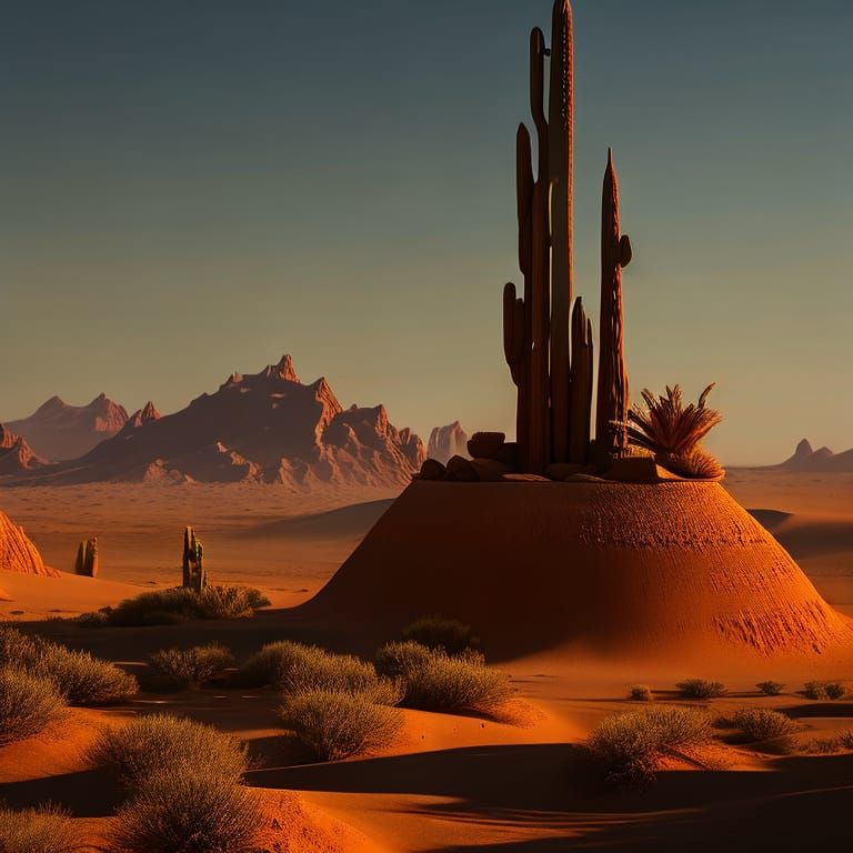 Desert Scene with Scorpion: Fantasy Concept Art