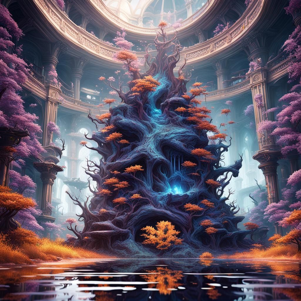 Fantastical Nymphomaniac Character in Detailed Matte Paintin...