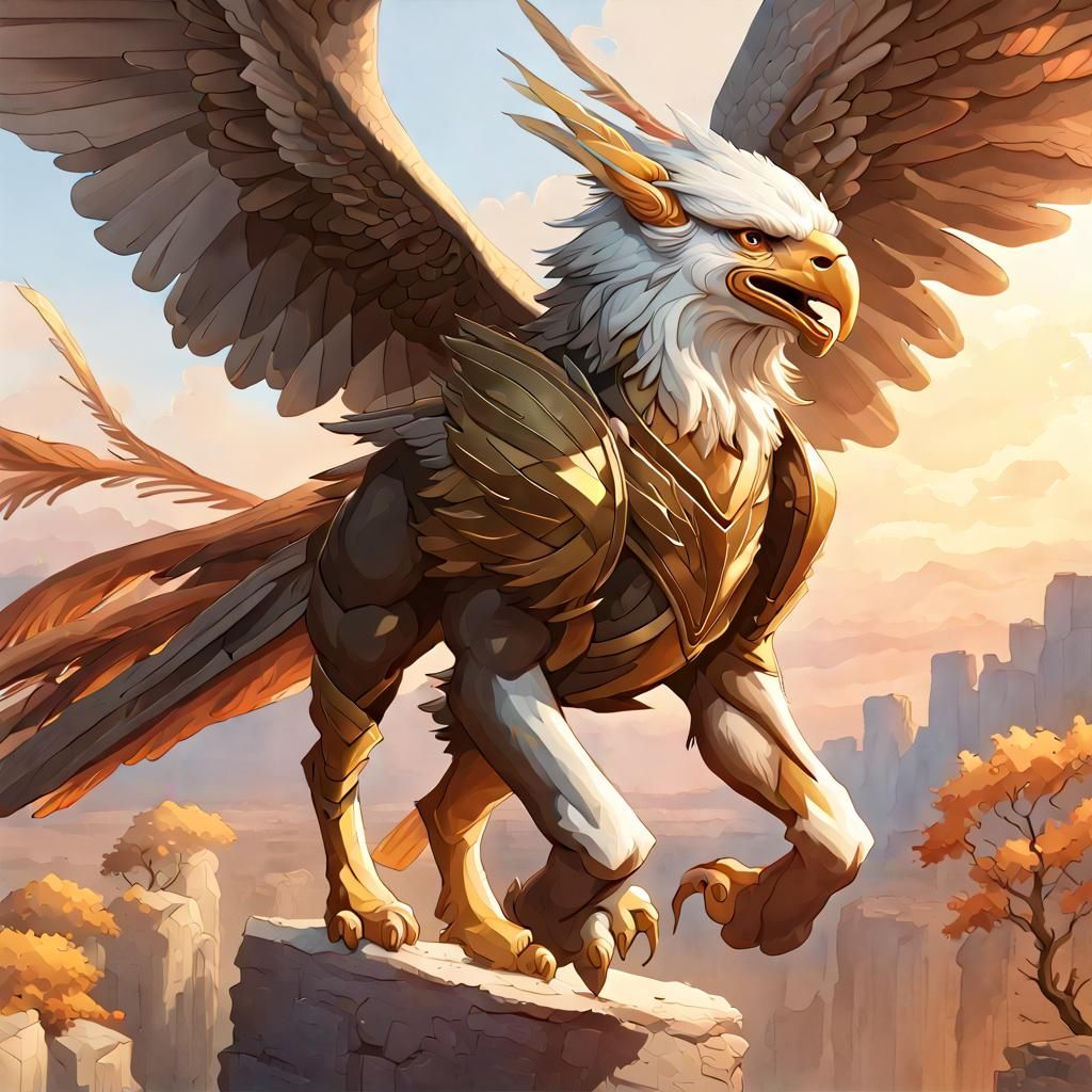 Gryphon Knight on Gryphon: Epic Fantasy Art