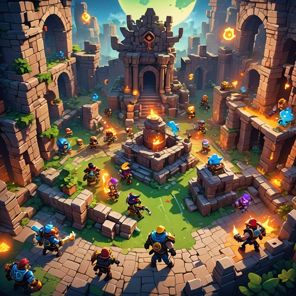 Brawl Stars Battle in Mystical Arena: Fantasy Art