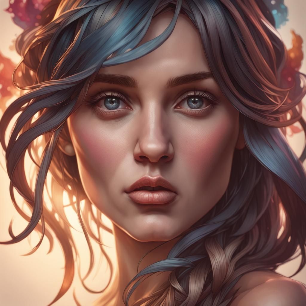 Detailed Portrait in Dynamic Lighting, Trending Art