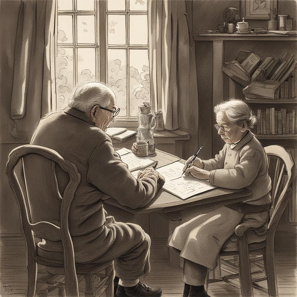 Grandparent Imagining Story for Child