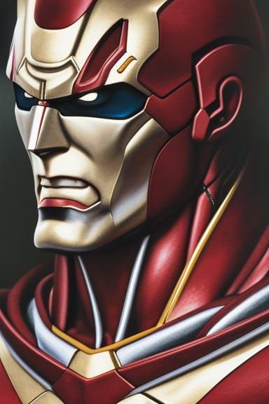 Detailed Grotesque Portrait in Watercolor Style