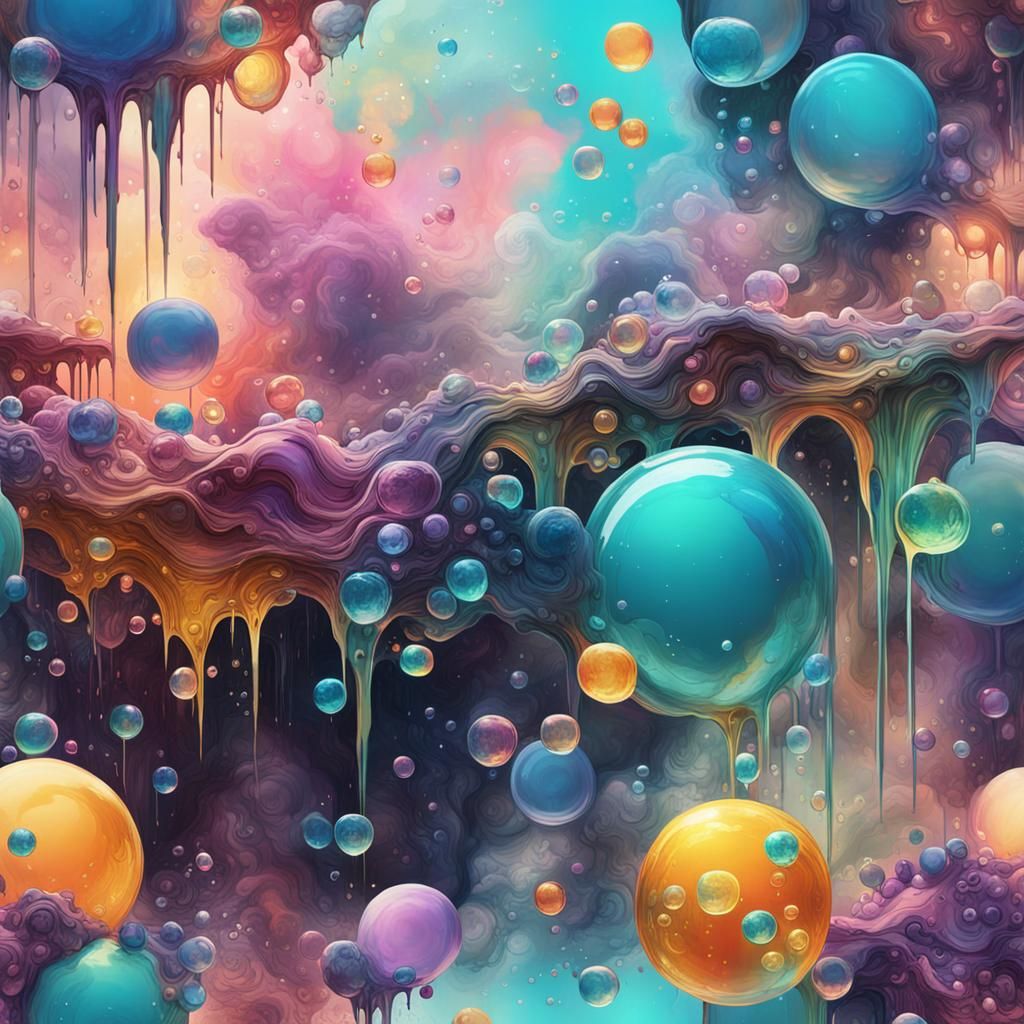 Dystopian Impressionist Abstract Splash Art Background