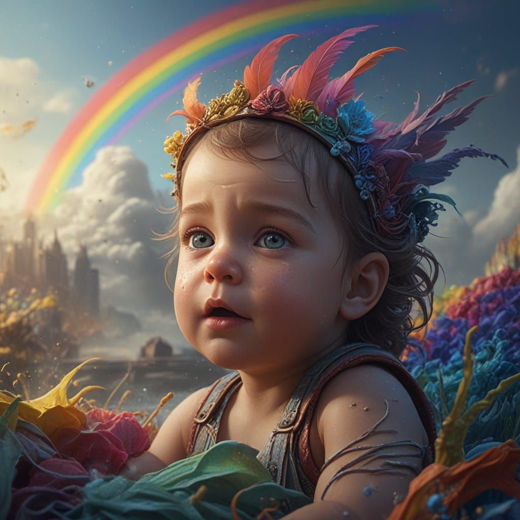 Rainbow Baby Day: Detailed Matte Painting