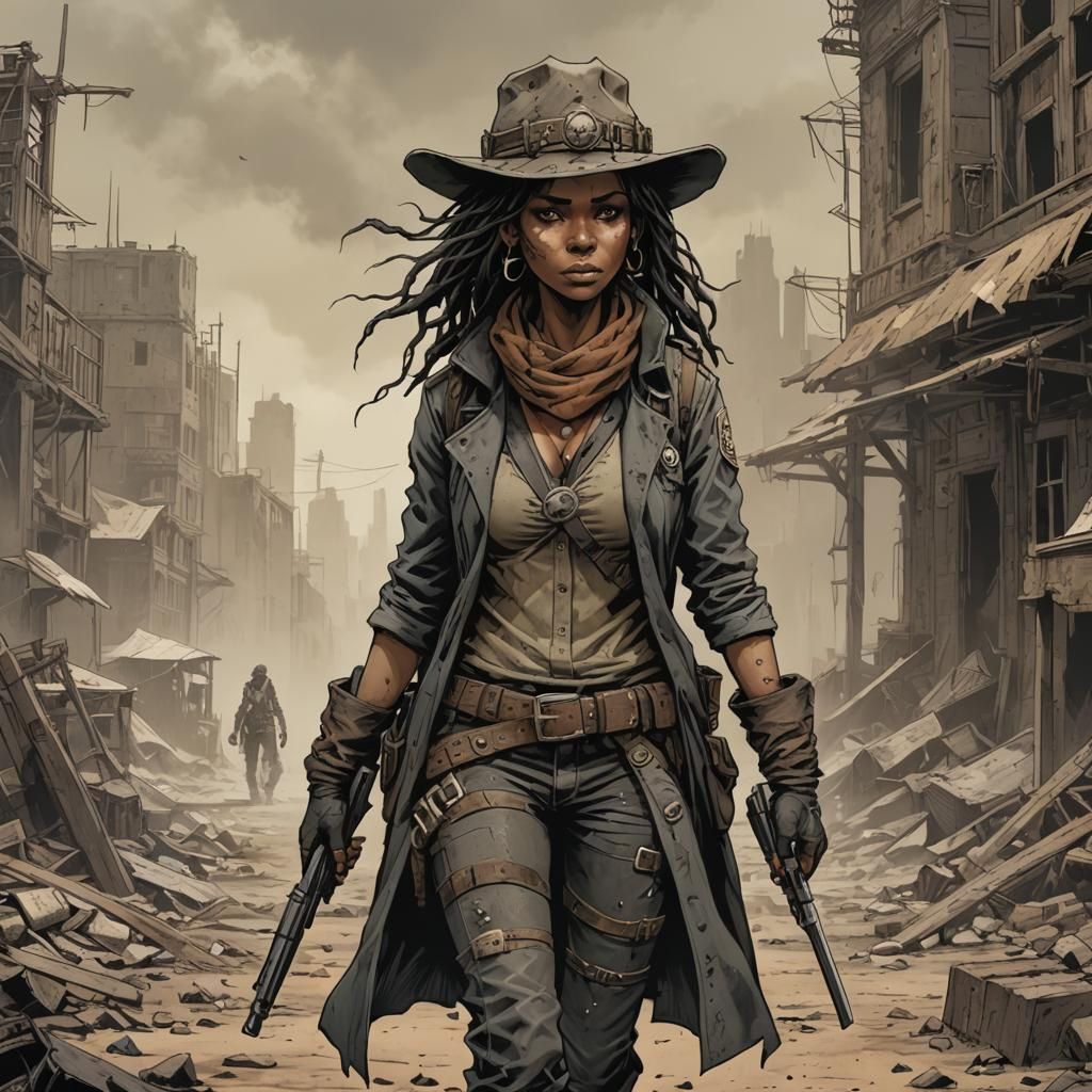 Mina Murray in Deadlands: Bande Dessinée Style