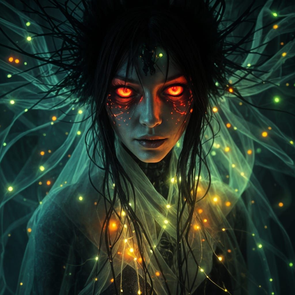 Hallucinatory Witch Spectre in Toxic Punk Style