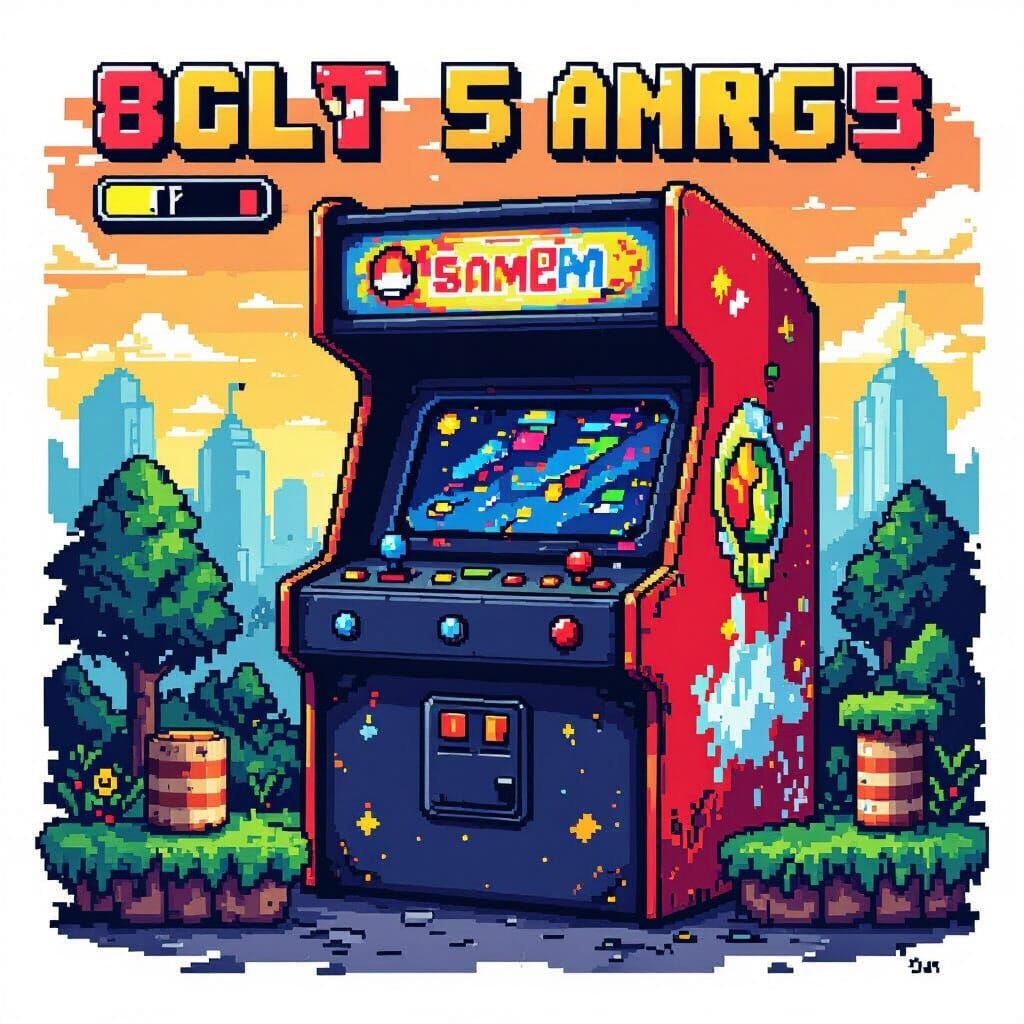 Retro Pixel Art Inspired by Old Arcade Games