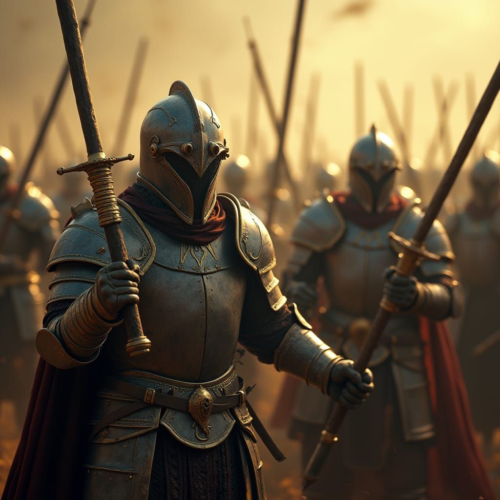 Noldor Warriors in Grim, Medieval Plate Armor
