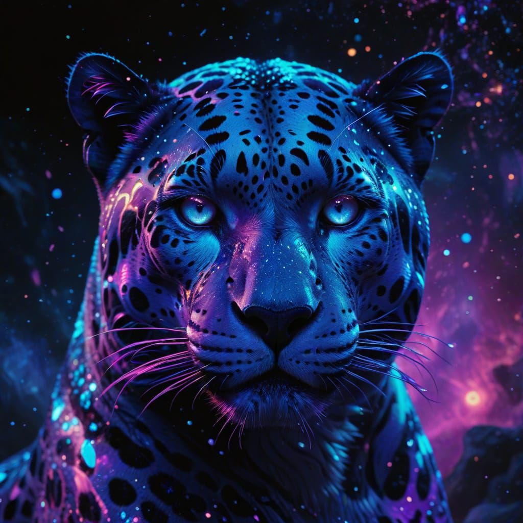 Surreal Jaguar Spirit Guide in Dreamlike Colors