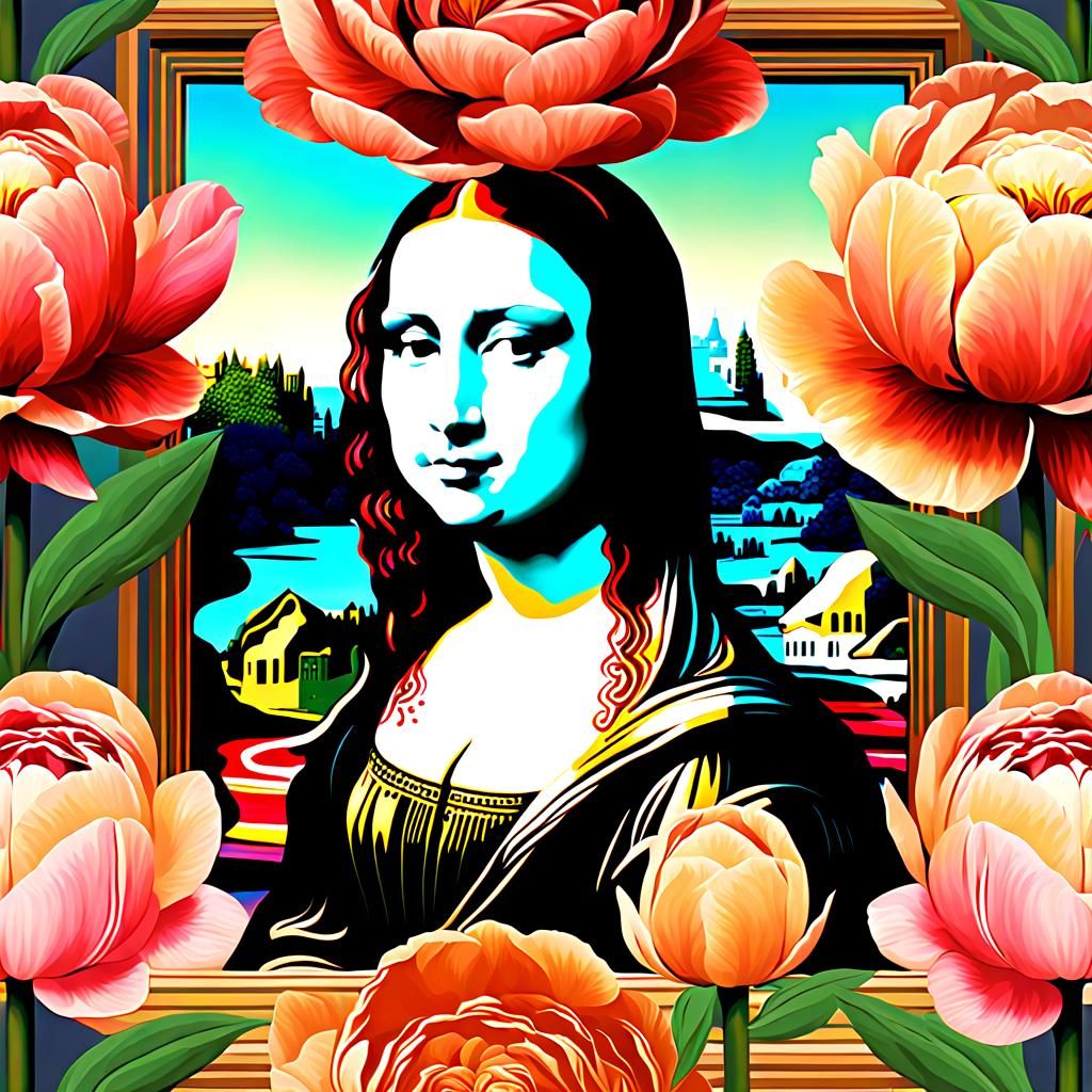 Surreal Glitch Art: Peonies, Roses, Tulips