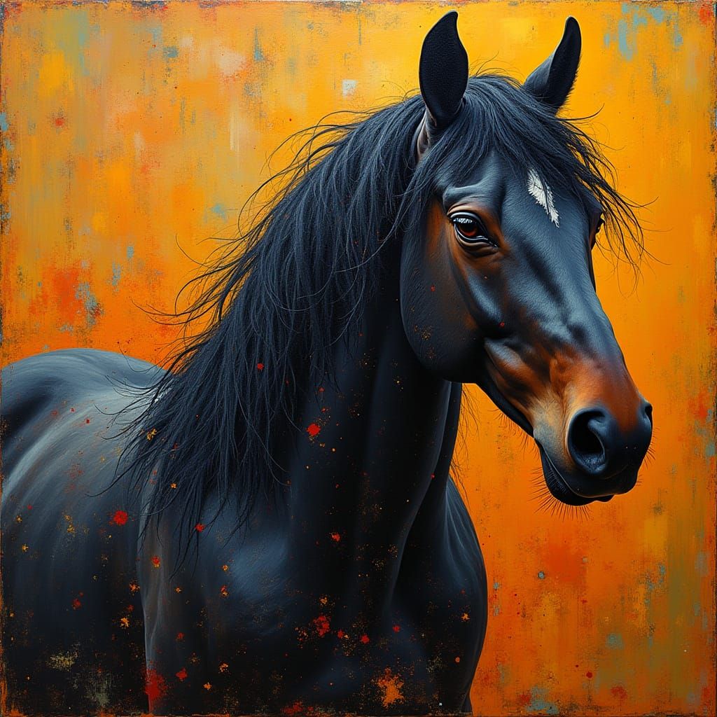 Hyperdetailed Gypsy Cob Horse in Surreal Art Style