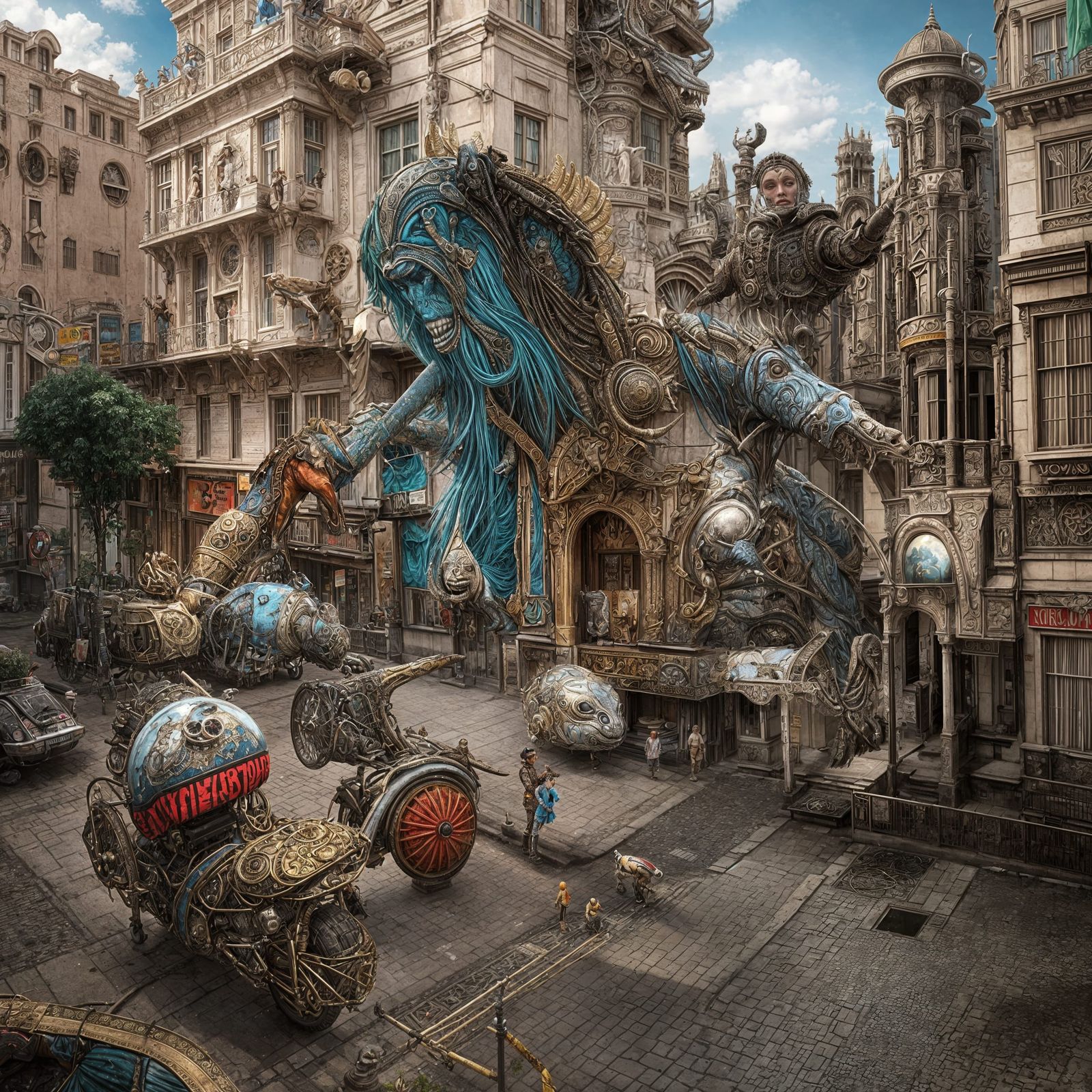 Hyperrealistic Street Art in Dystopian World