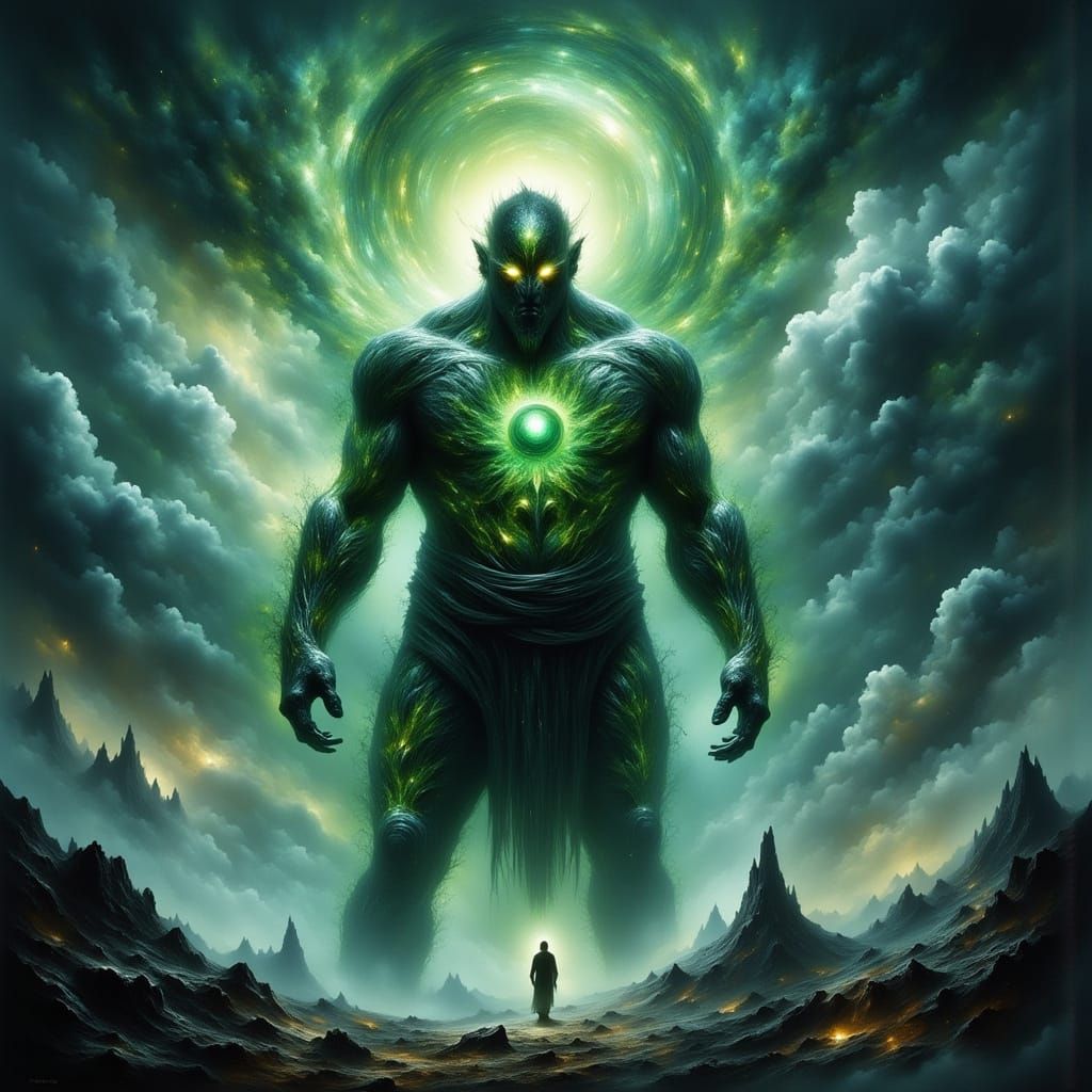 Mythical Cyclops in Electrifying Thunderstorm, in a Fantasy ...