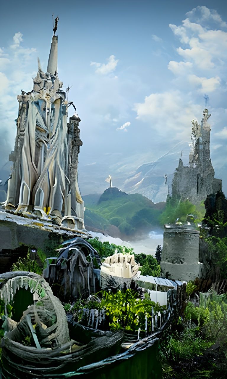 Majestic Corn Castles in Lush Mountain Landscape