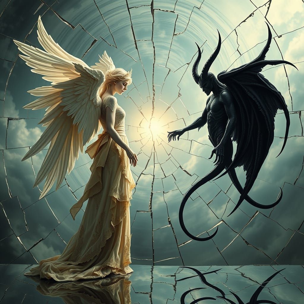 Angel and Demon in Ephemeral Reflection