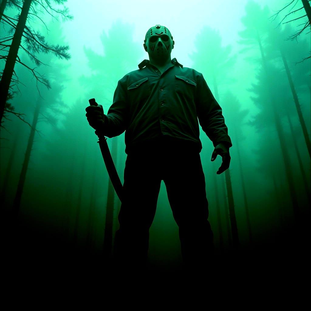 Cinematic Horror: Jason Voorhees Film Still