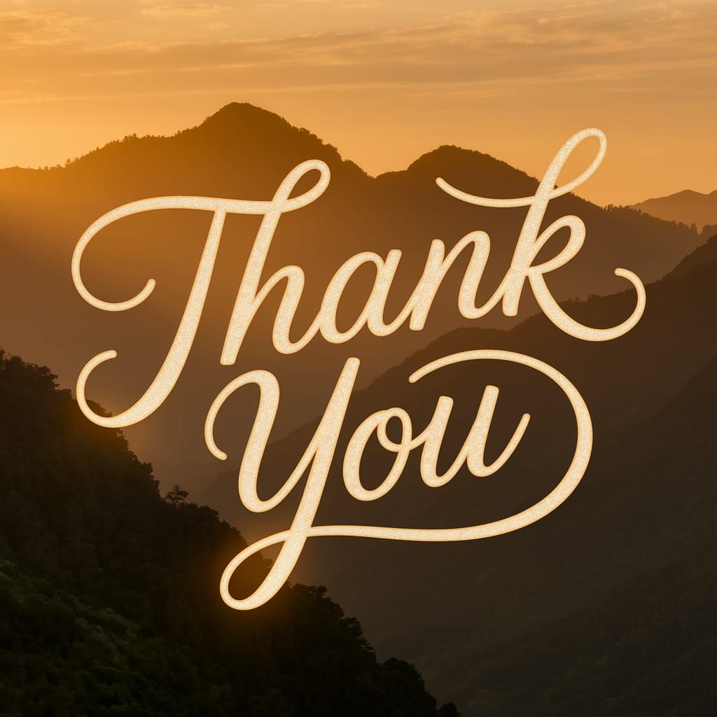 Elegant Gratitude at Sunset