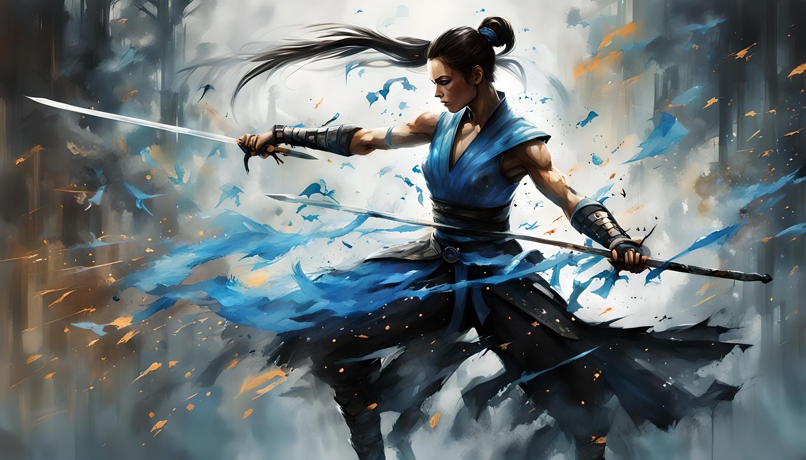 Kitana in Digital Double Exposure Art