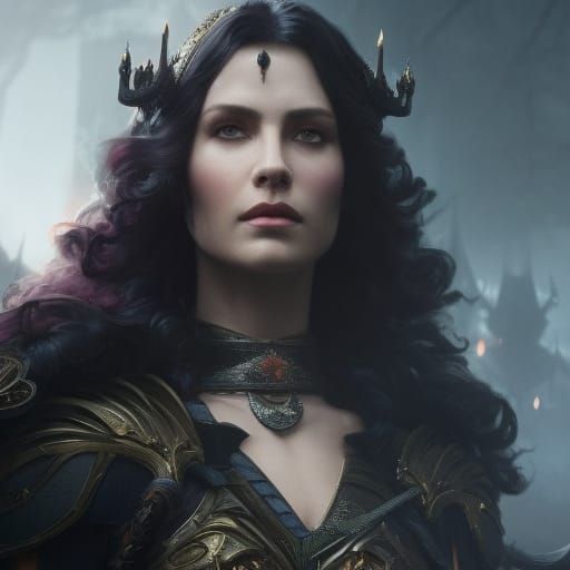 Black Queen Funeral March: Dark Fantasy Concept Art