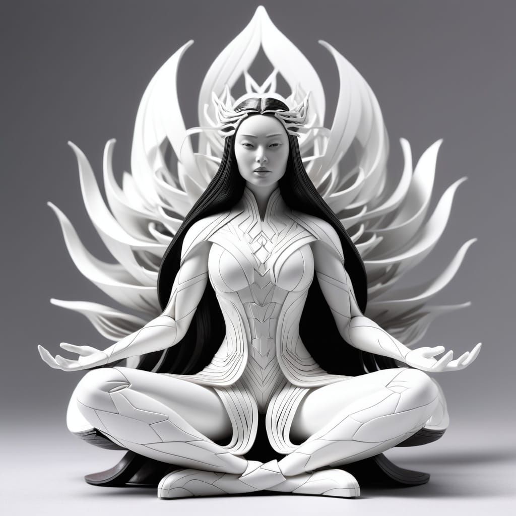 Scarlet Witch Action Figure in Iris van Herpen Style