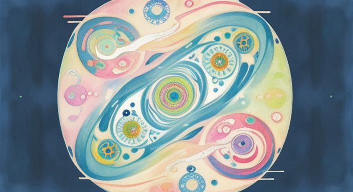 Surreal Garden River in Takashi Murakami Style