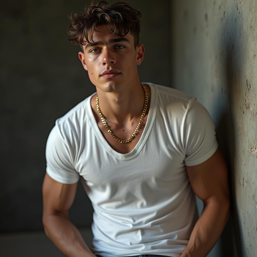 Photorealistic Portrait of Young Man with Volumetric Lightin...