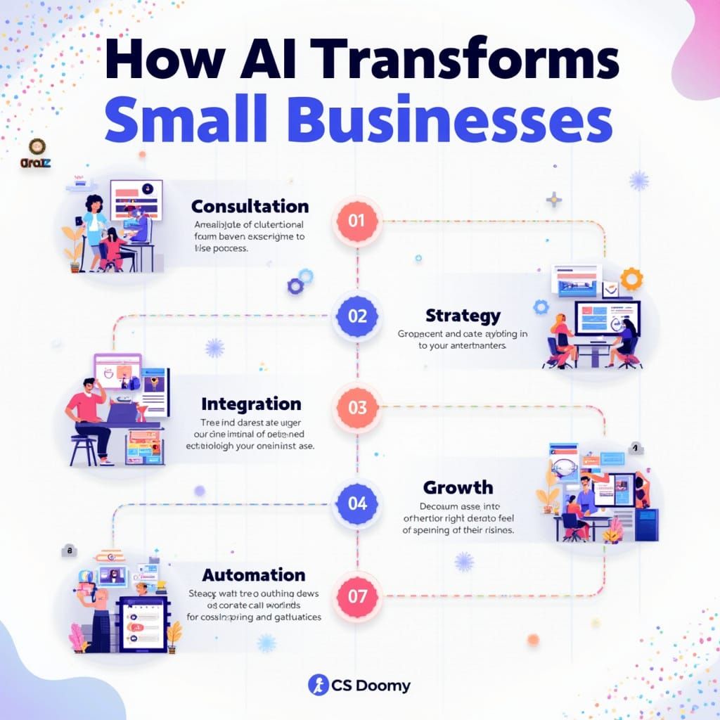 AI Transformation of Small Businesses: An Infographic