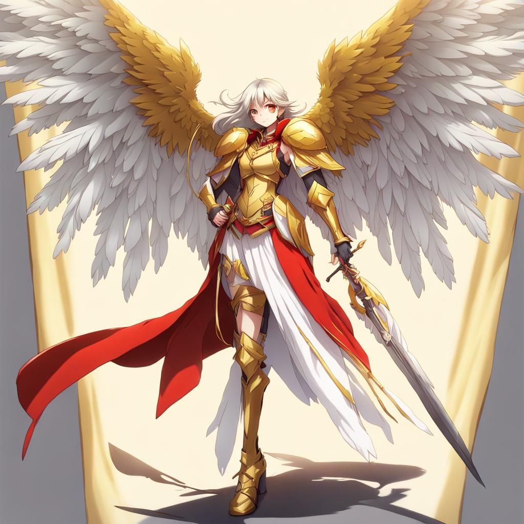 Anime Style Angel Warrior Character Design