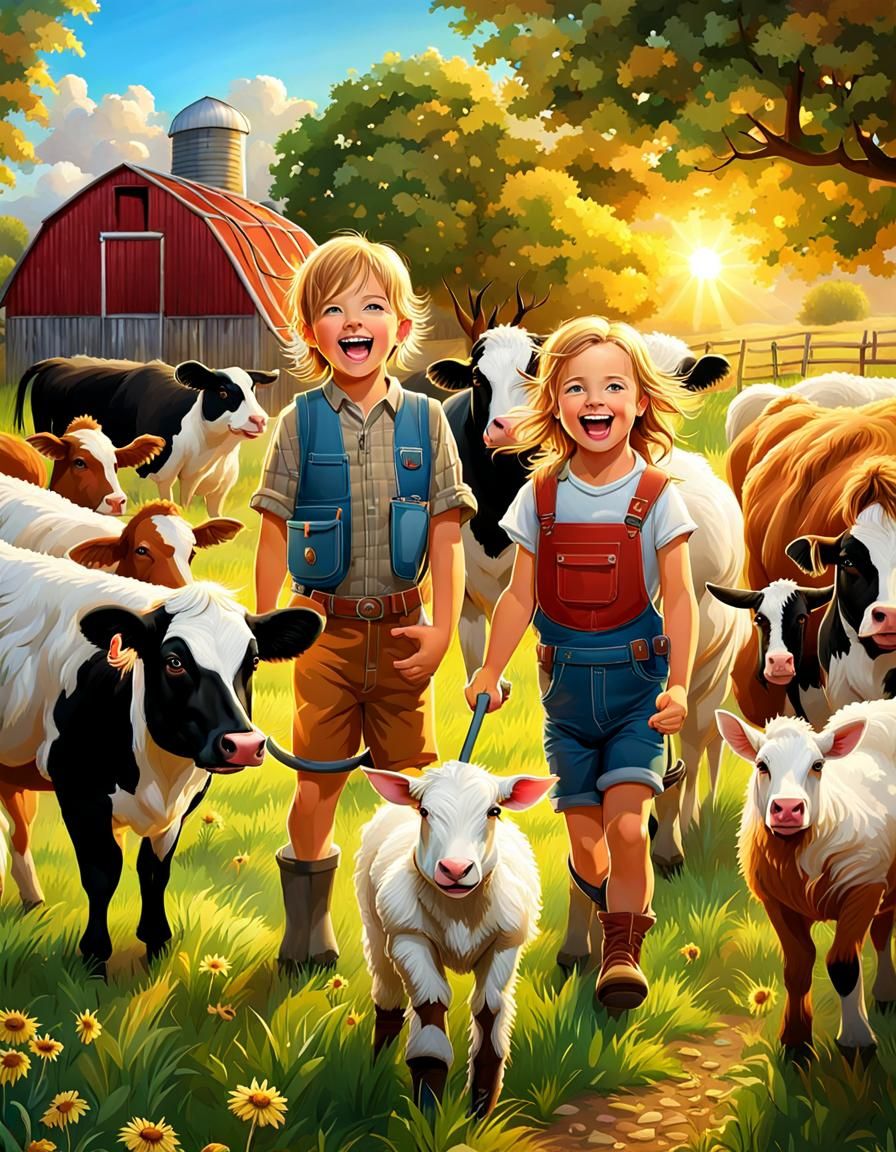 Down on the Farm Laughing