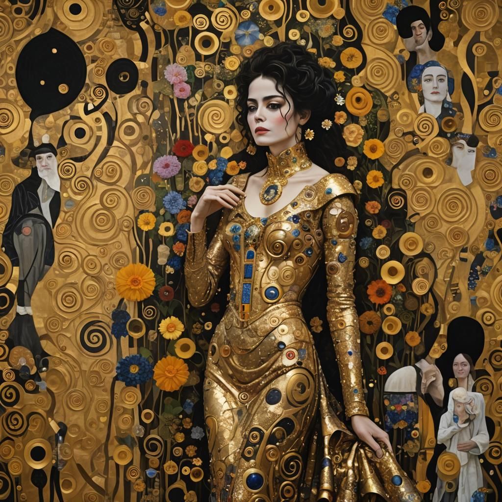 Artwork in Gustav Klimt Style