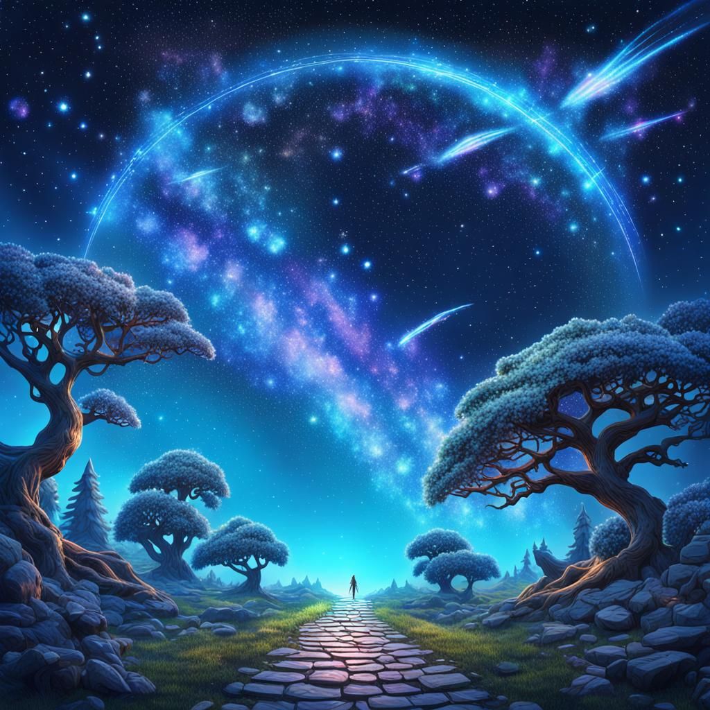 Cosmic Wonderland Gateway with Dragons, by Pablo Amaringo