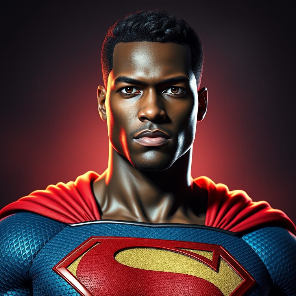 Superman Portrait in the Style of Dramatic Concept Art